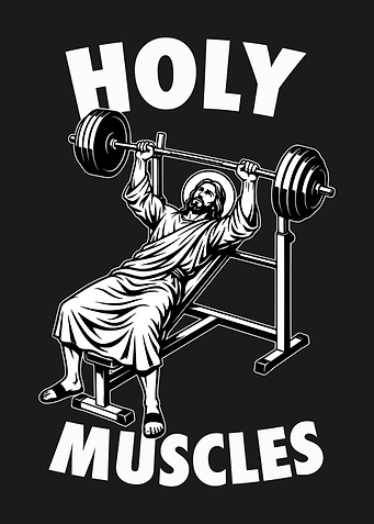 Jesus Lifting Weights