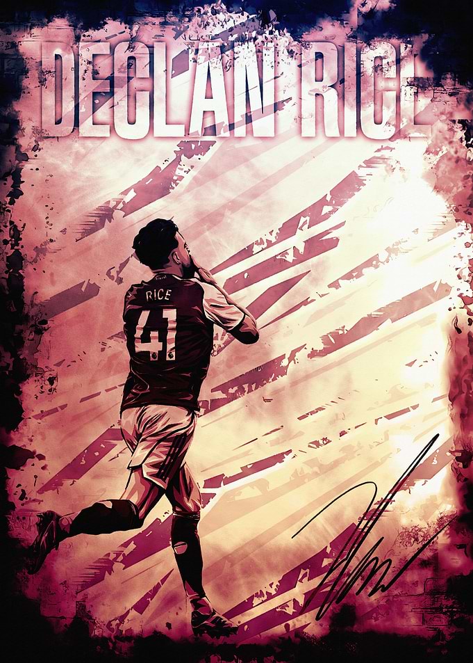 Declan Rice Football Art