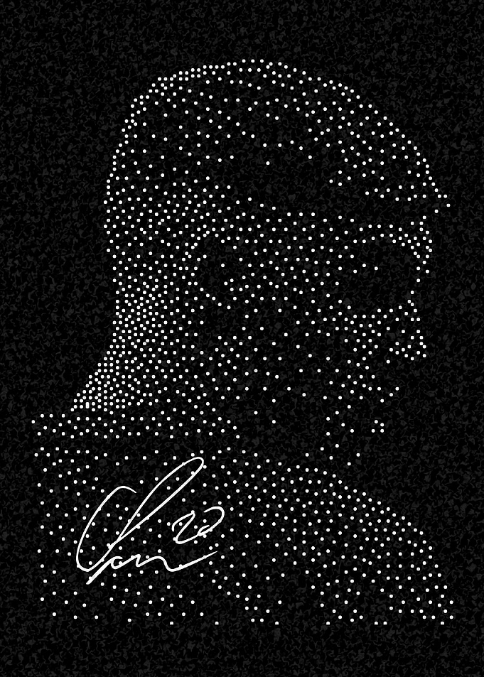 Silhouette Portrait with Signature