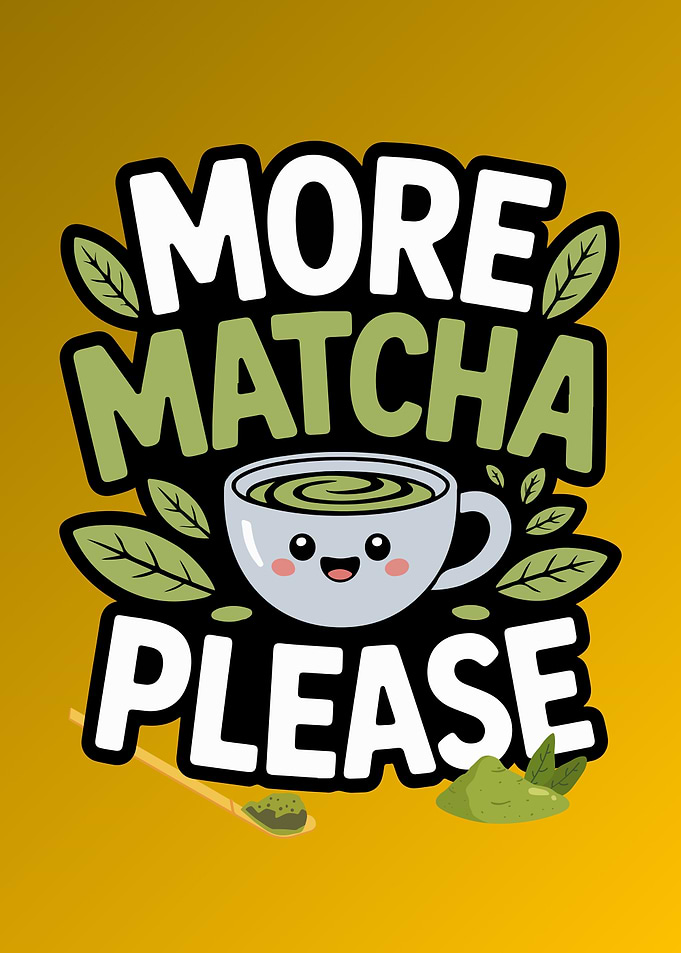 More Matcha Please Kawaii Style Cup