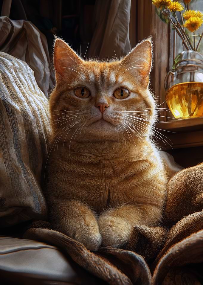 Orange Tabby Cat Posing