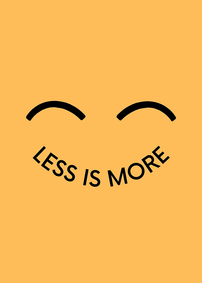 Minimalist smiley face with text