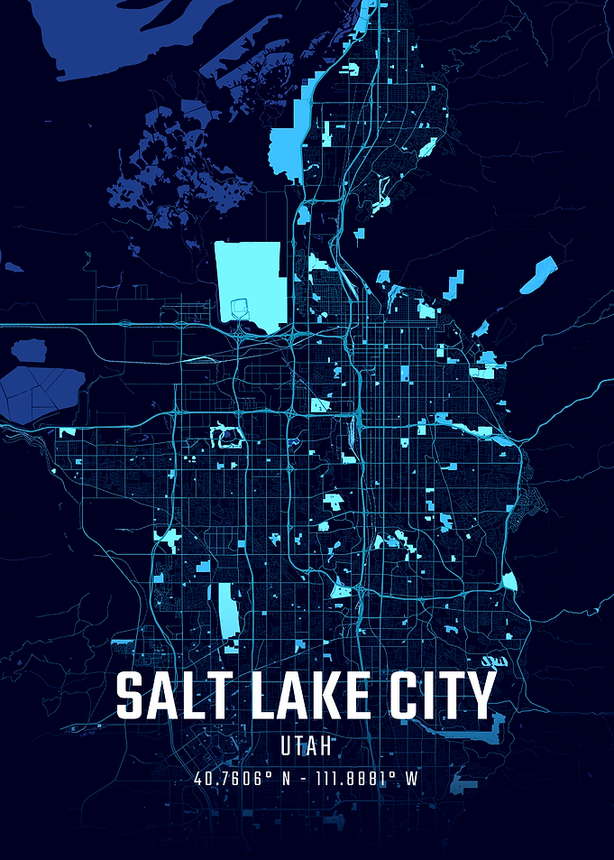 Salt Lake City Midnight City Map