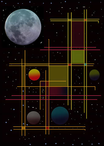 Full Moon Abstract