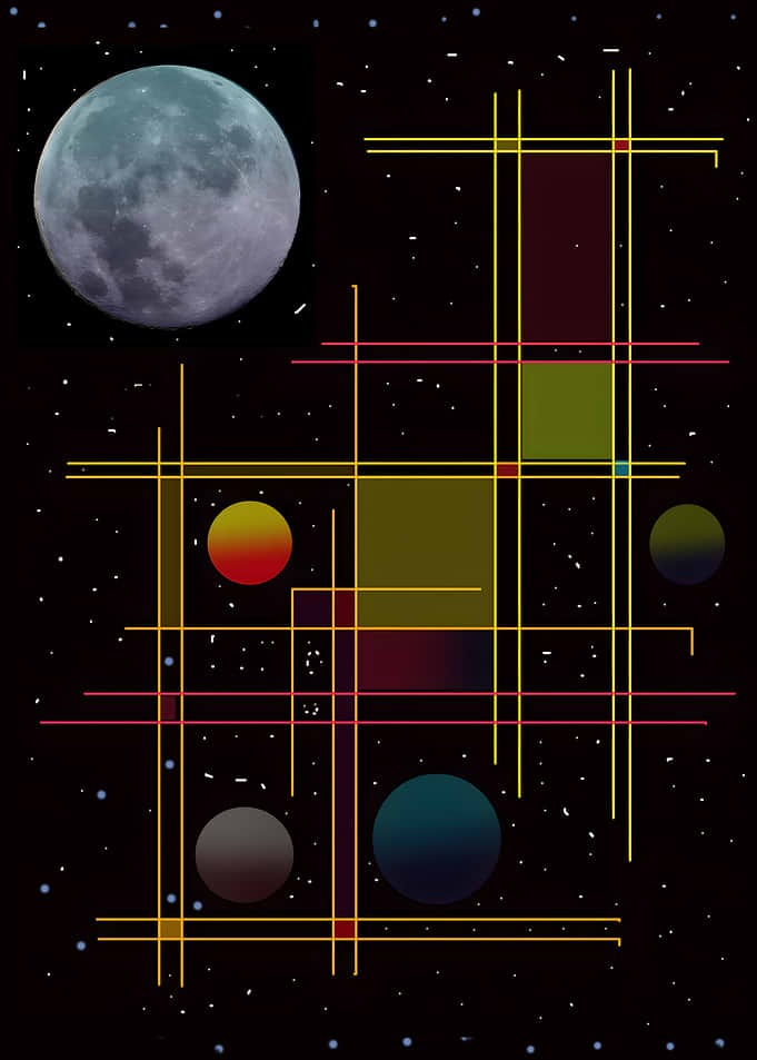 Full Moon Abstract