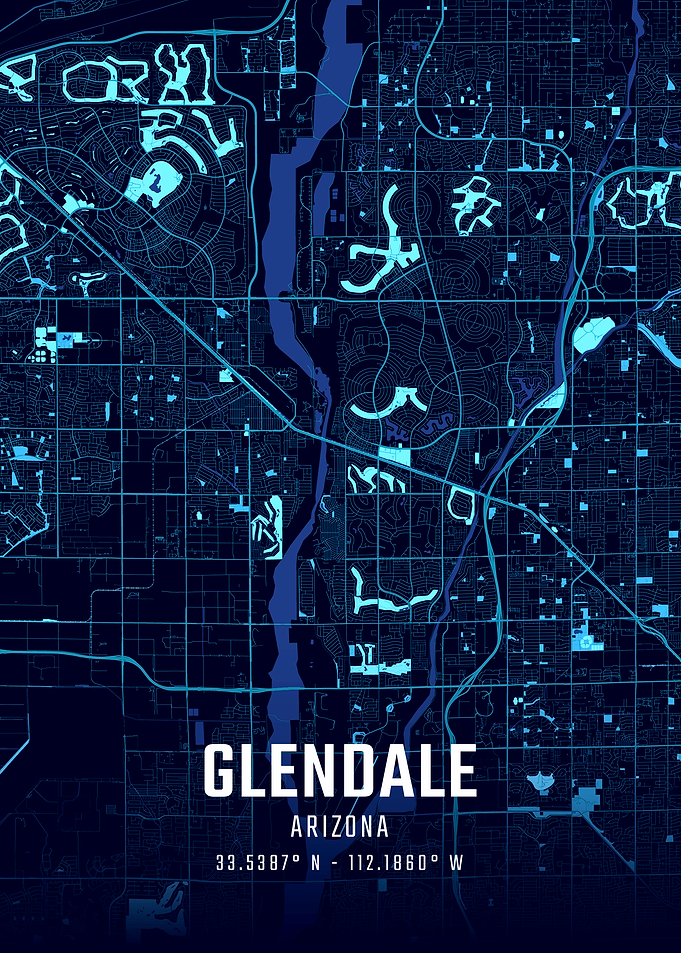 Glendale Arizona Midnight City Map