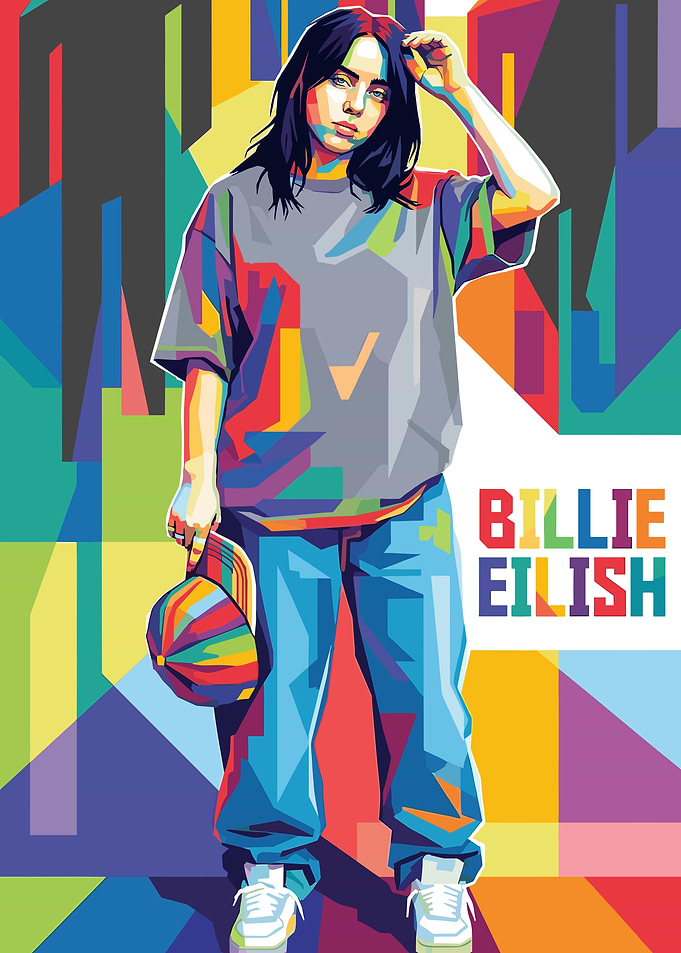 Billie Eilish Pop Art Portrait