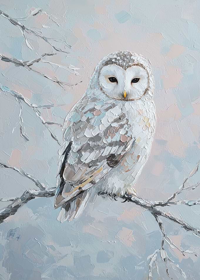 Snowy Owl on a Branch