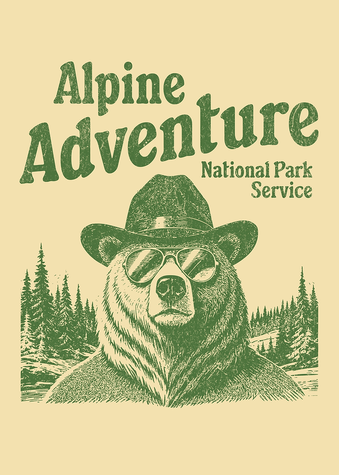 Bear in Hat and Sunglasses