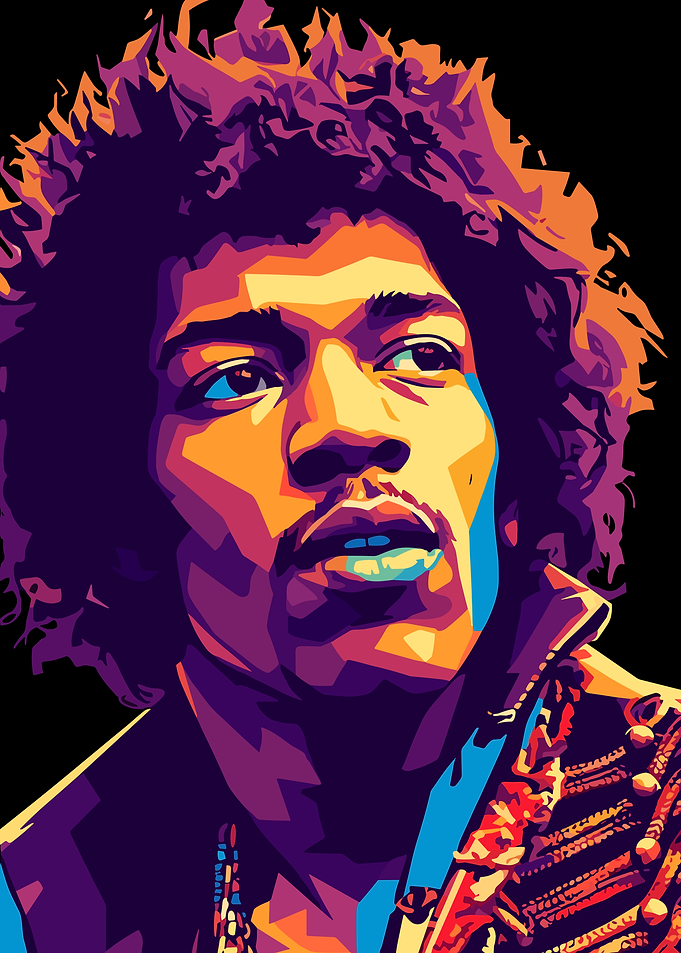 Jimi Hendrix Pop Art Portrait