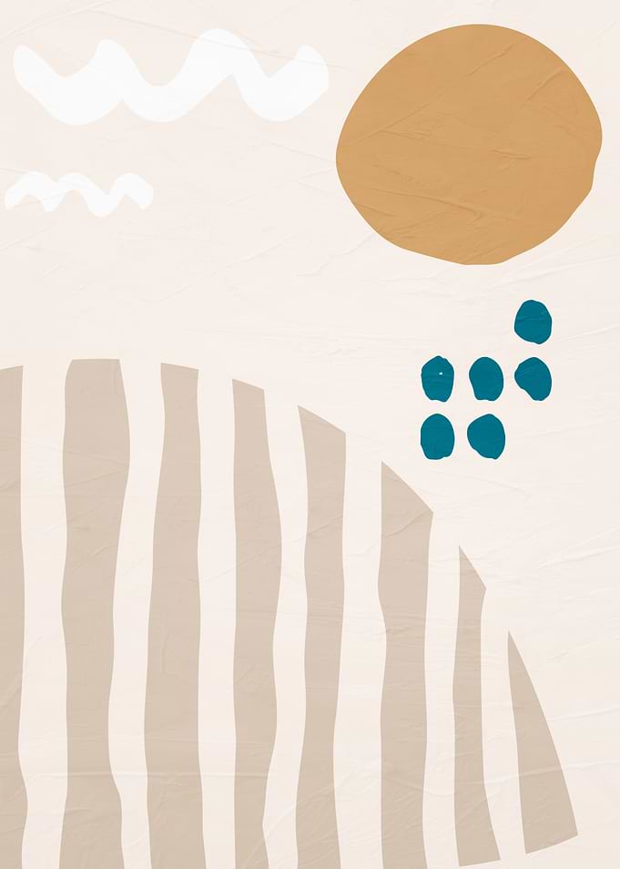 Abstract Mid-Century Modern Art