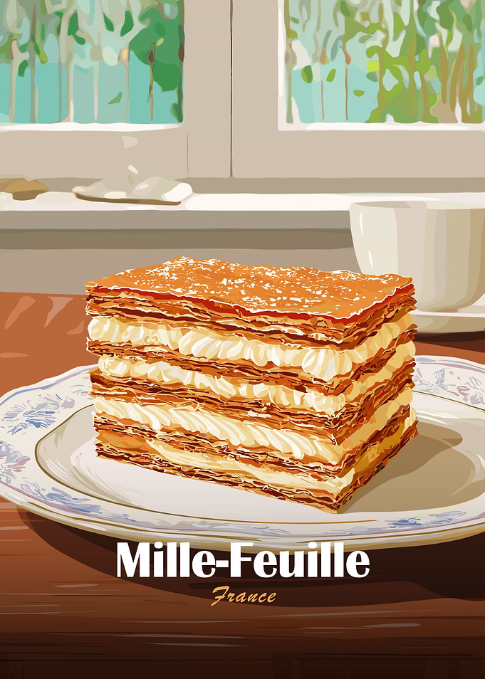 Mille-Feuille Pastry with Coffee