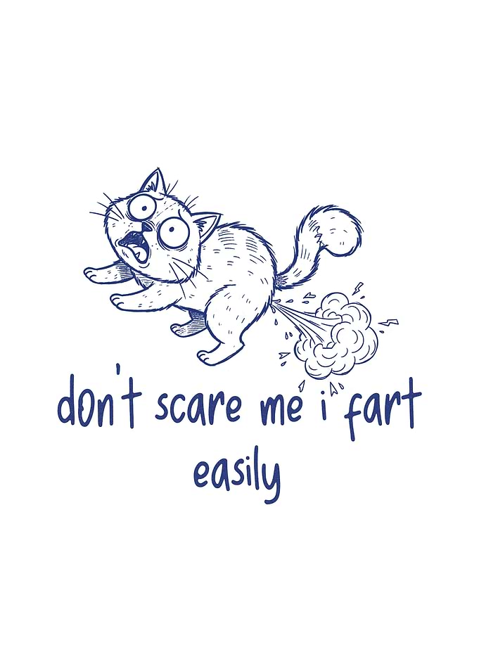 Scared Cat Farting Easily
