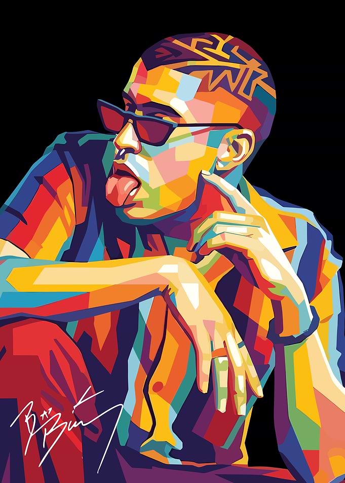 Bad Bunny Pop Art Portrait