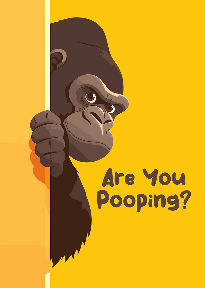 Gorilla Peeking and Asking a Question