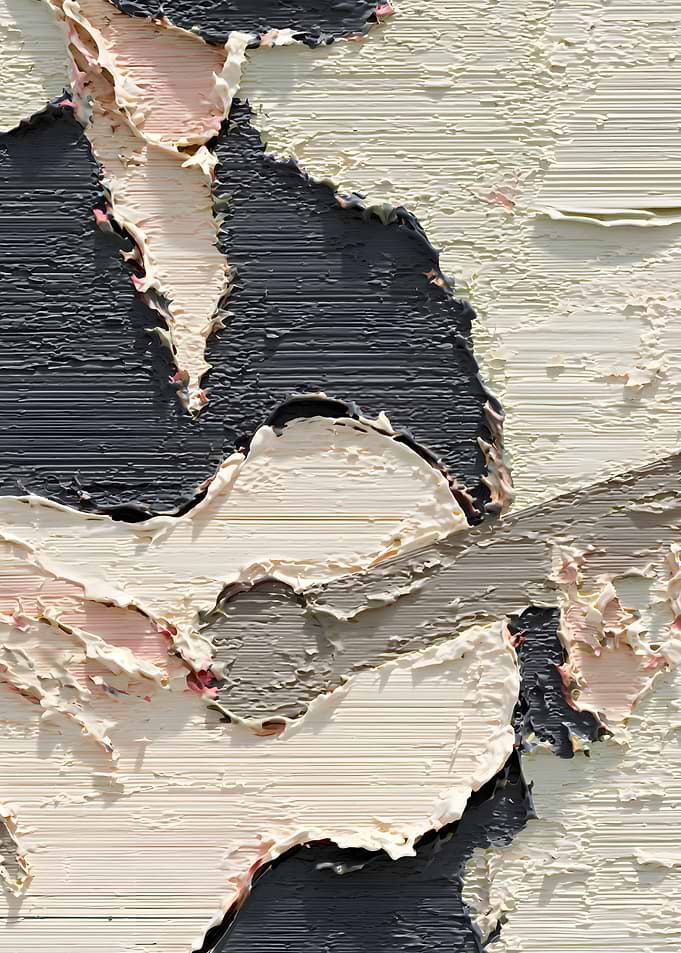 Abstract Textured Painting of a Figure