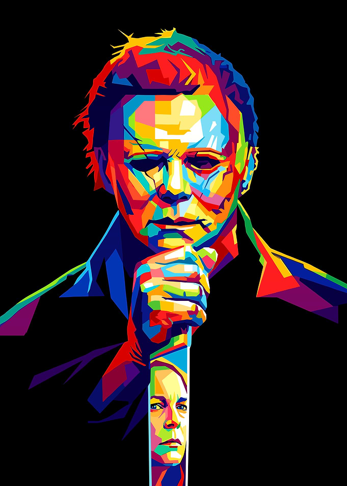 Michael Myers and Laurie Strode Pop Art