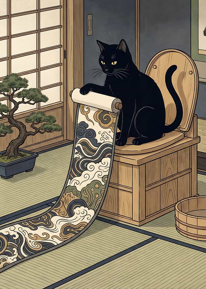 The Great Wave of Zen Purr-ified
