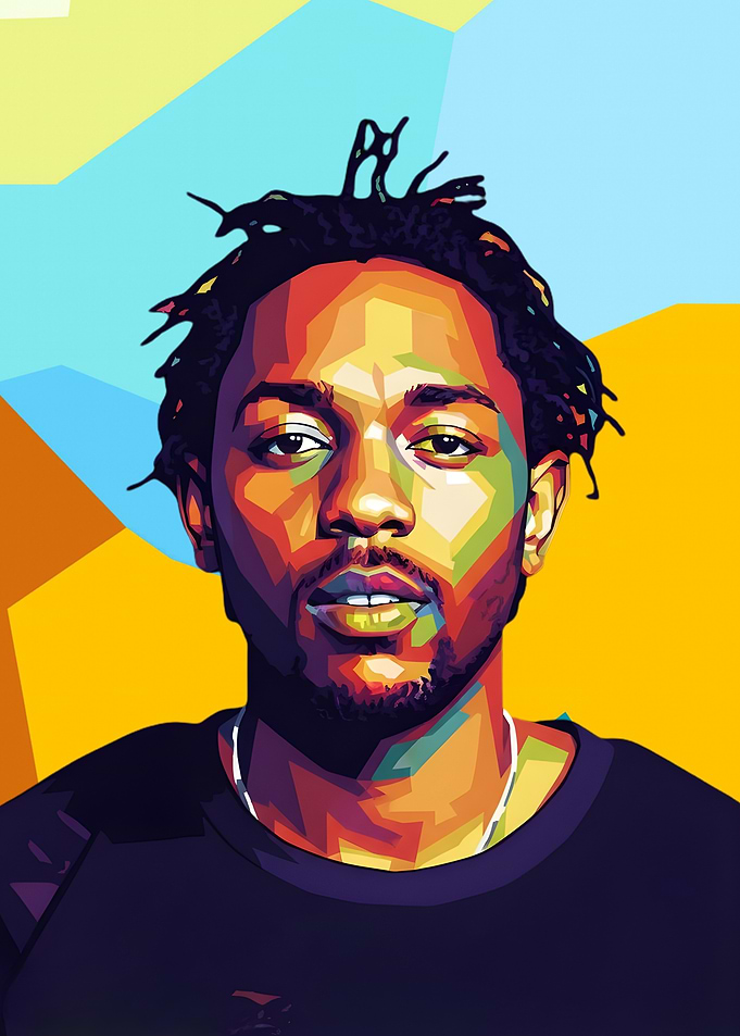 Kendrick Lamar Pop Art Portrait