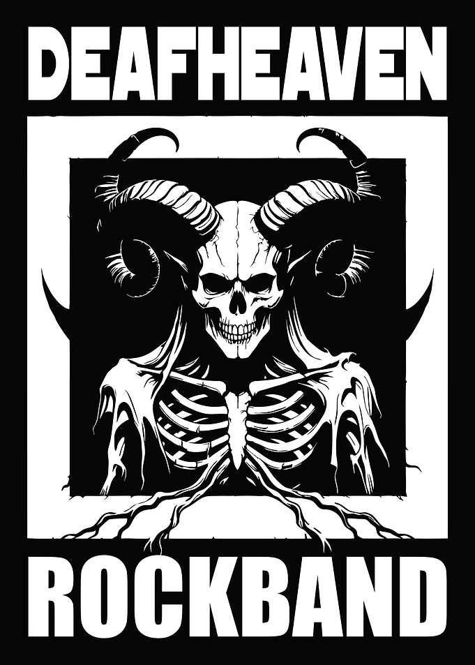 Deafheaven Rockband Skeleton Art