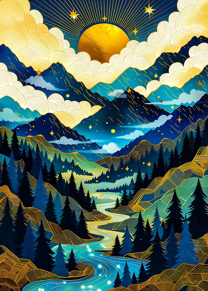 Mountain Landscape River