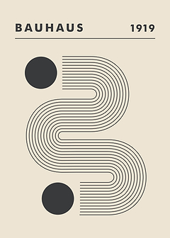 Bauhaus 1919 Abstract Poster