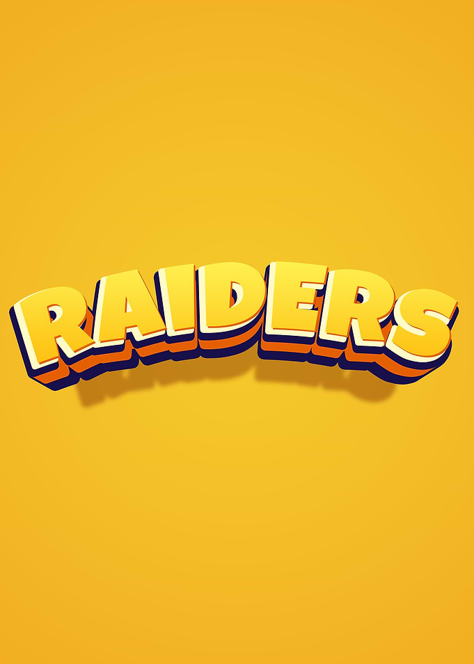 Raiders Text Art