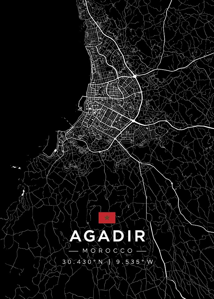 Agadir Morocco Map