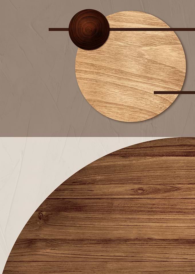 Abstract Wood Circles and Lines