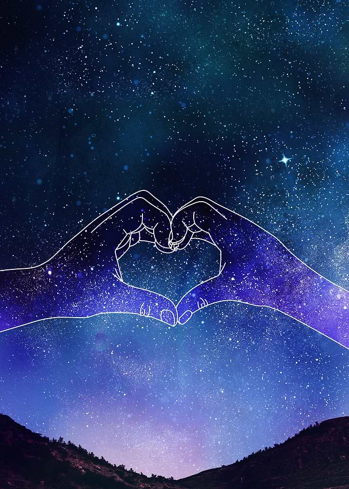 Cosmic Heart Hands