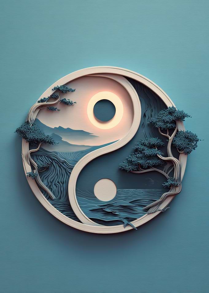 Yin Yang Nature Scene