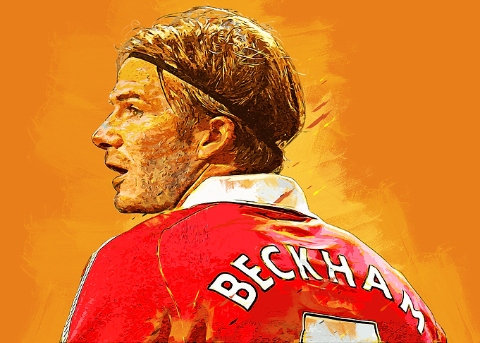 David Beckham Soccer Portrait