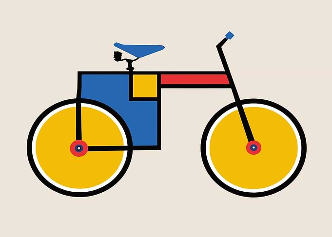 Geometric Bicycle Illustration