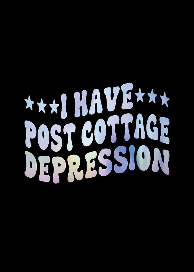 Post Cottage Depression Text Art