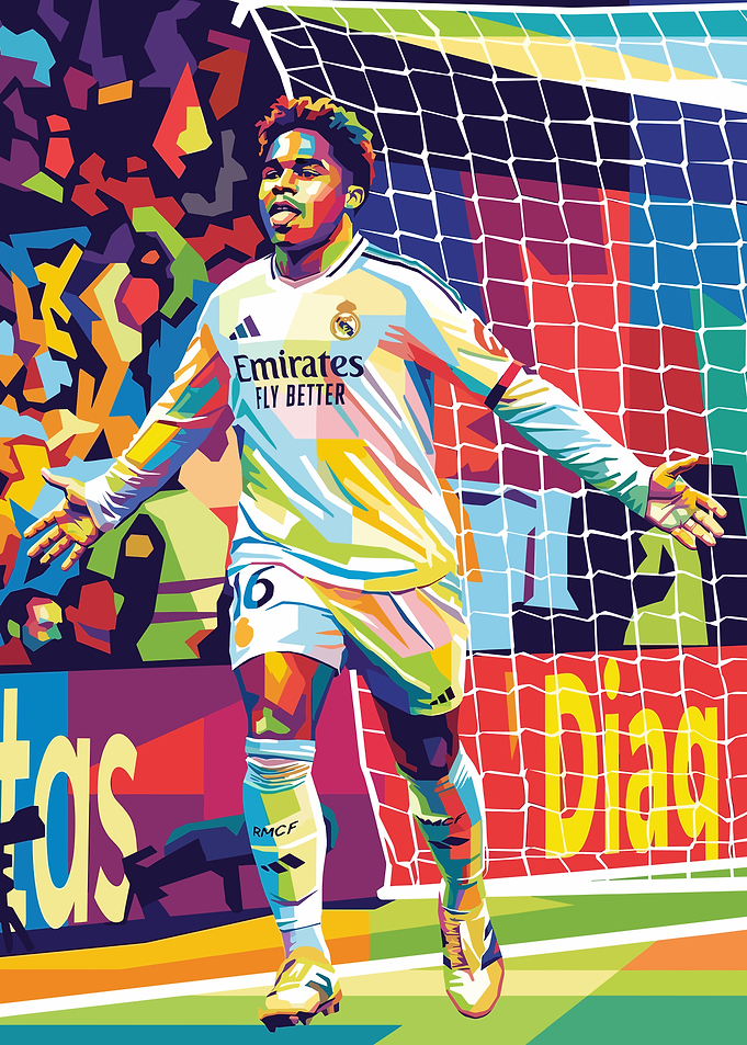 Football Player in Pop Art Style