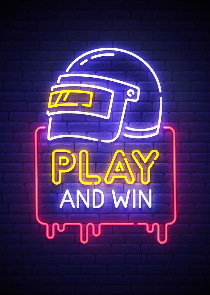 Neon Gaming Helmet Play And Win