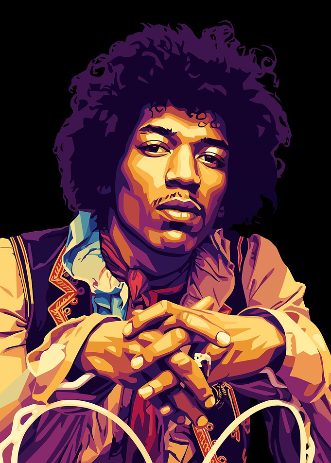 Jimi Hendrix Pop Art Portrait