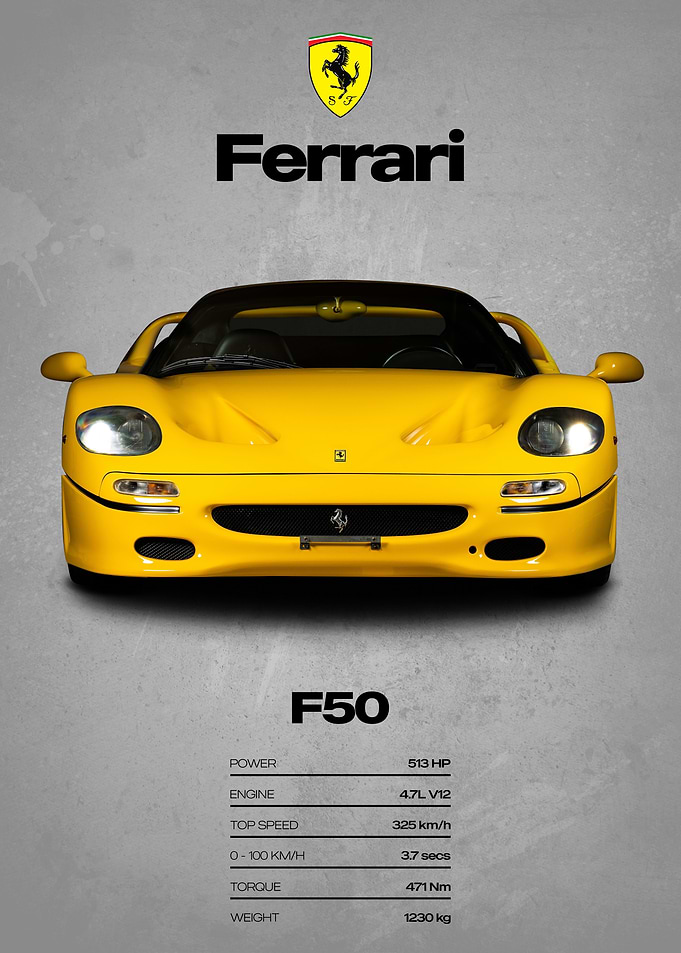 Ferrari F50 Poster