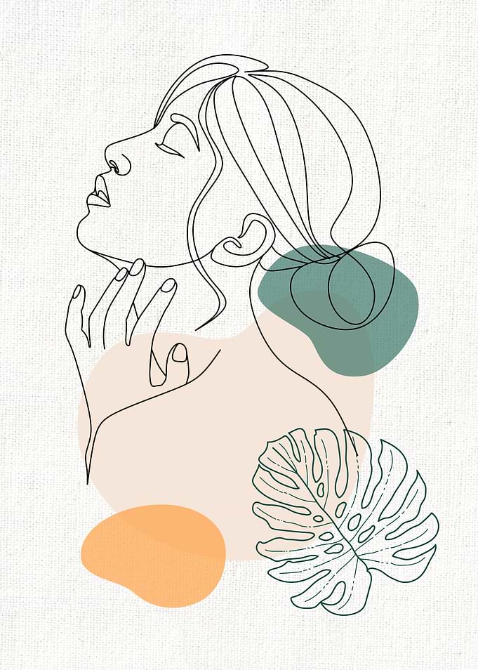 Minimalist Line Art of a Woman