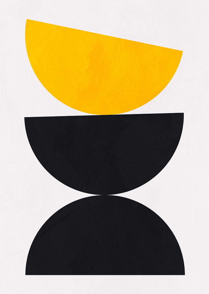 Abstract Geometric Shapes Stacked