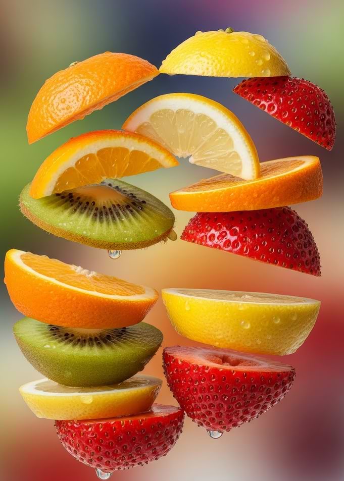 Stack of Fresh Fruit Slices