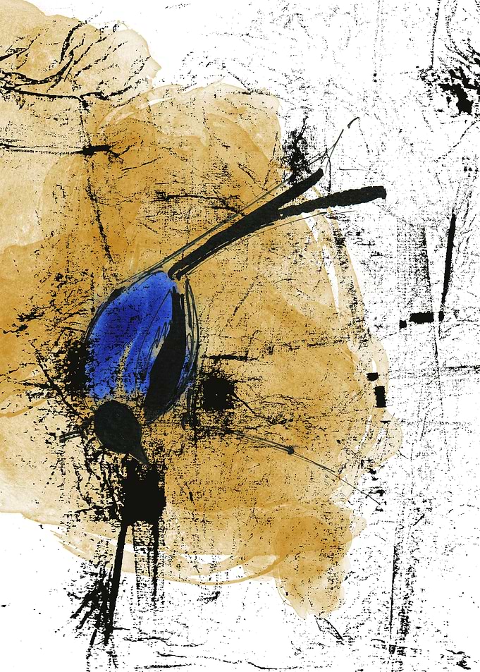 Blue Bird Oriental Style