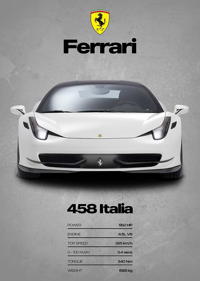 Ferrari 458 Italia Poster