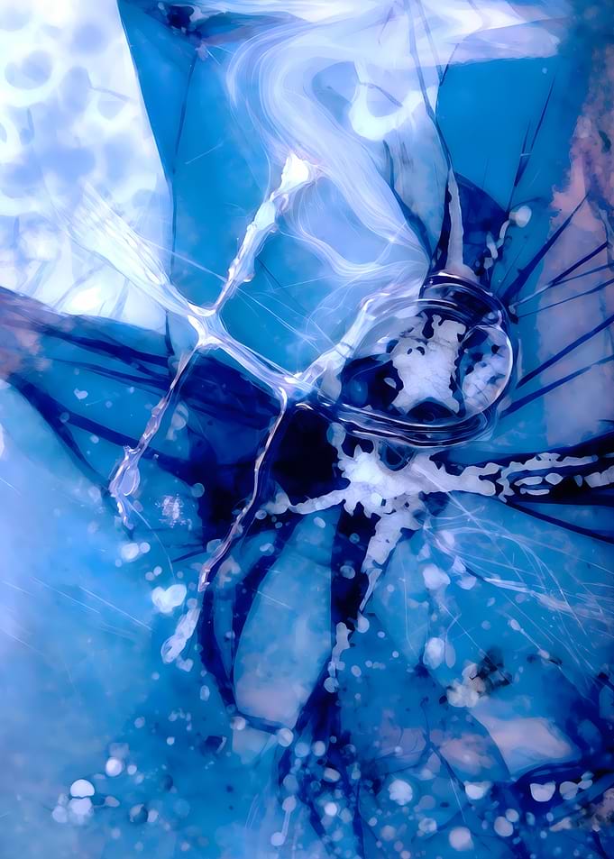 Blue Storm – Abstract Swirls & Energy – Abstract Porcelain #29
