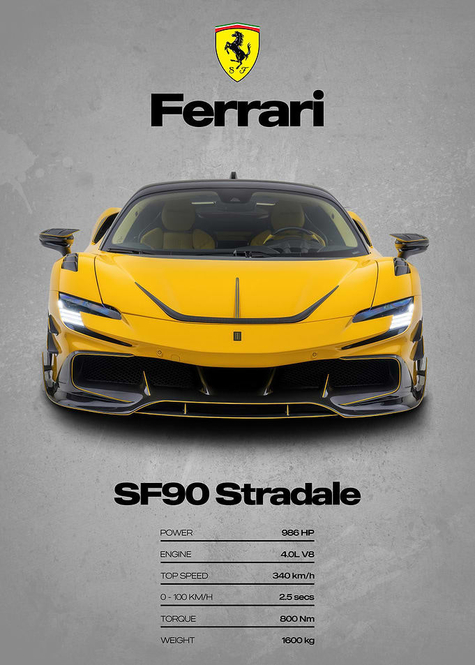 Ferrari SF90 Stradale Poster