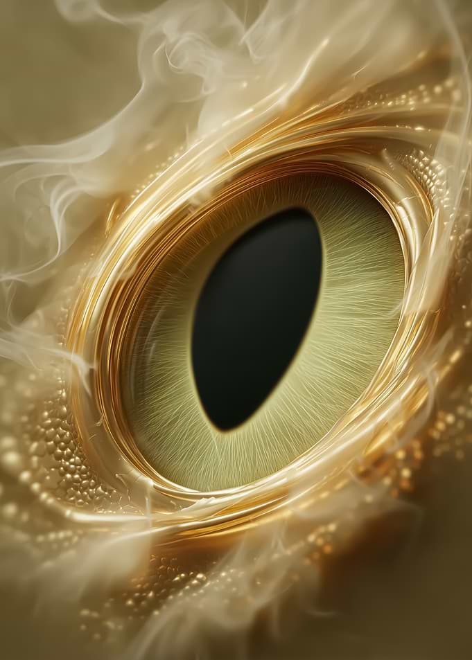 Golden Eye with Smoke