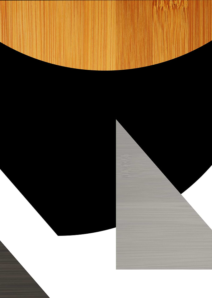 Abstract Geometric Shapes with Wood Texture