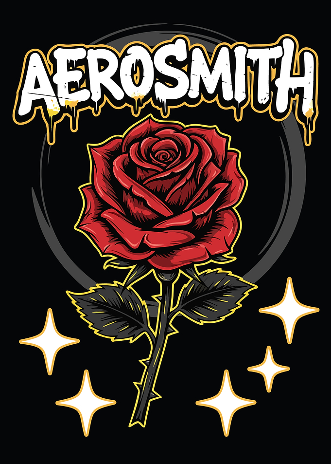 Aerosmith Rose and Stars