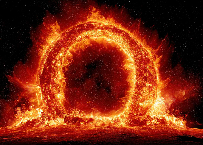 Fiery Sun Eruption