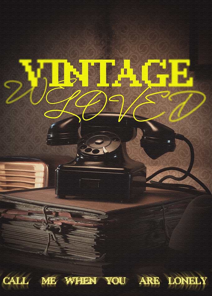 Vintage Telephone with Text